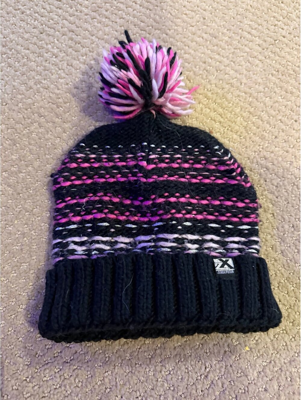 Girls pink winter hat